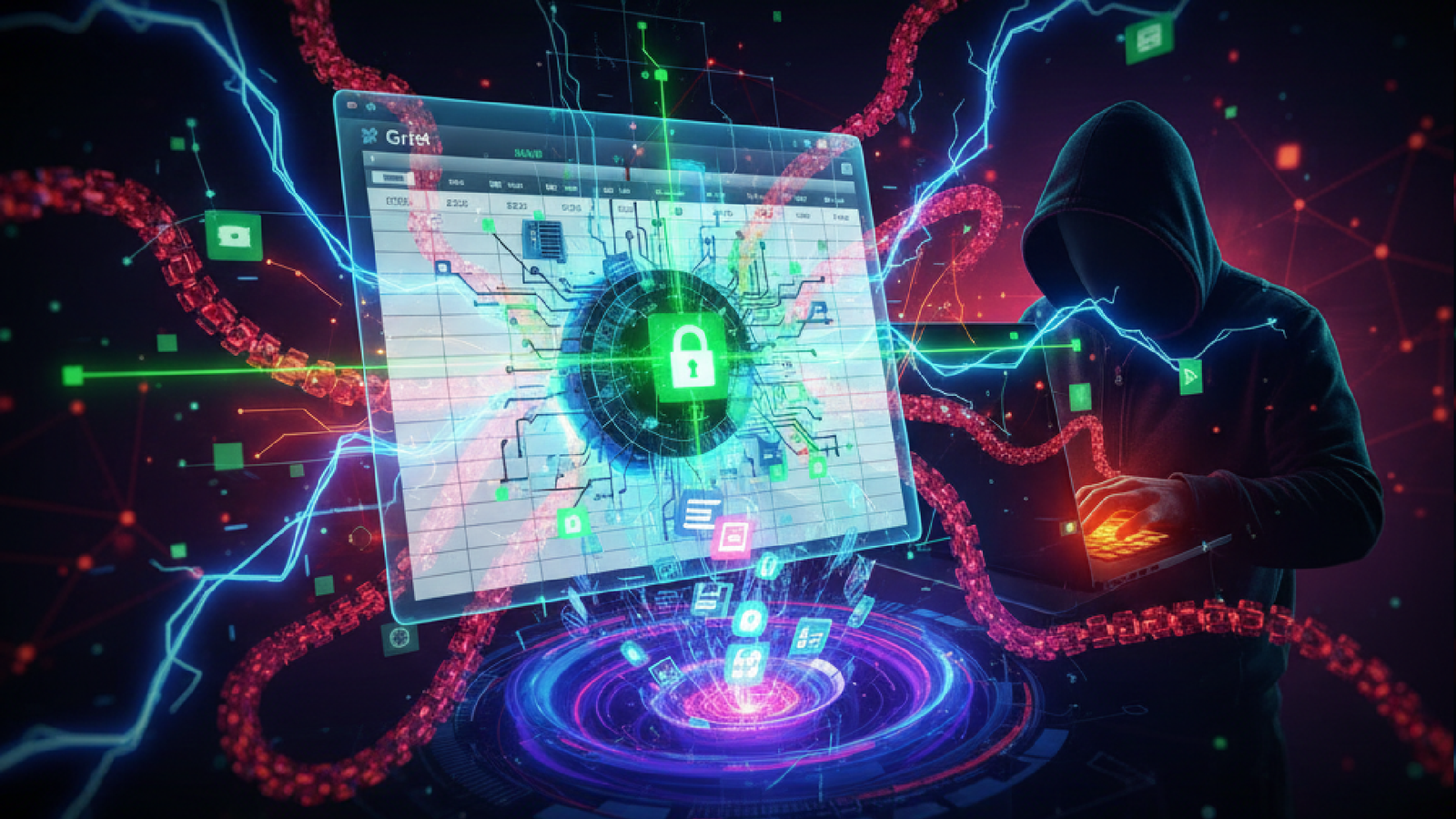 Imagem ilustrativa sobre Hackers invadem computador das vítimas através de planilhas Grist