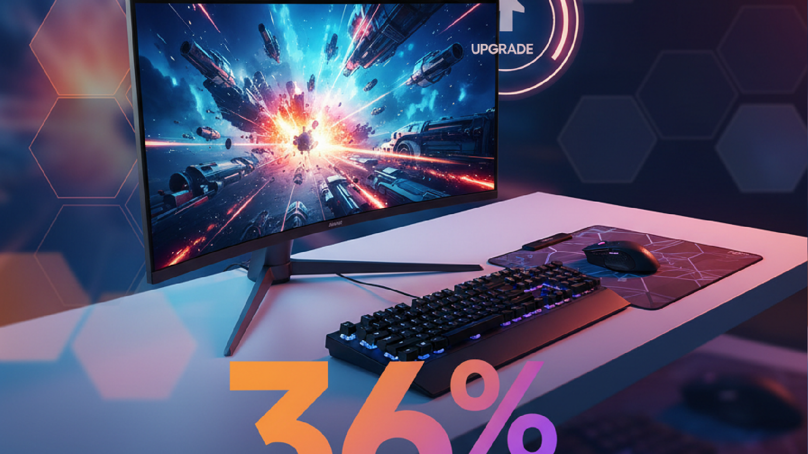 Imagem ilustrativa sobre Upgrade no setup: Samsung Odyssey G5 32" em oferta imperdível de 36% OFF