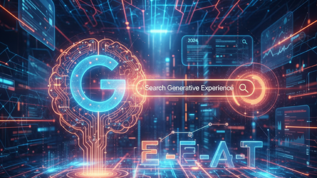 Imagem ilustrativa sobre Google SGE e E-E-A-T: Como Aparecer na IA do Google