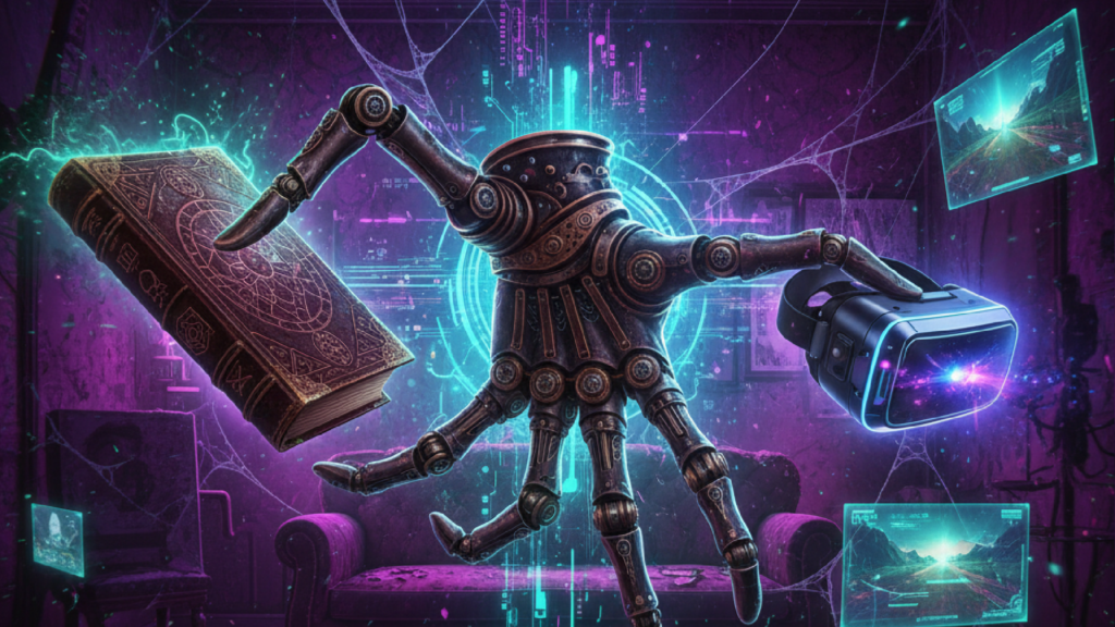 Imagem ilustrativa sobre Mão robótica 'Família Addams' movimenta-se como uma aranha e agarra itens de ambos os lados