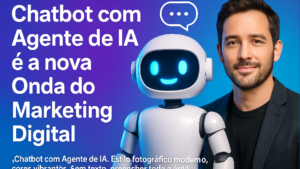 Imagem ilustrativa sobre Quero criar uma materia com o título: "Chatbot com Agente de IA é a nova Onda do Marketing Digital"