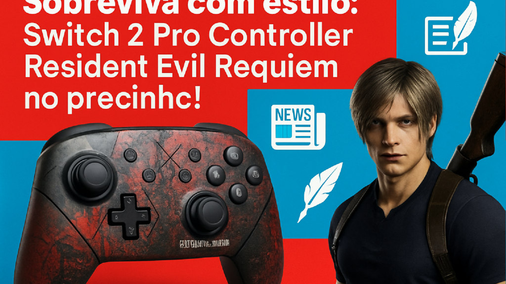 Imagem ilustrativa sobre Sobreviva com estilo: Switch 2 Pro Controller Resident Evil Requiem no precinho!