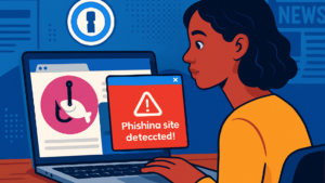 Imagem ilustrativa sobre 1Password vai avisar clientes sobre sites suspeitos de phishing com pop-up