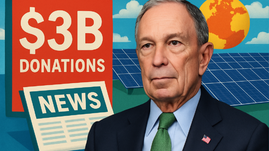 Imagem ilustrativa sobre Doações de Michael Bloomberg para clima ultrapassam US$ 3 bilhões em uma década