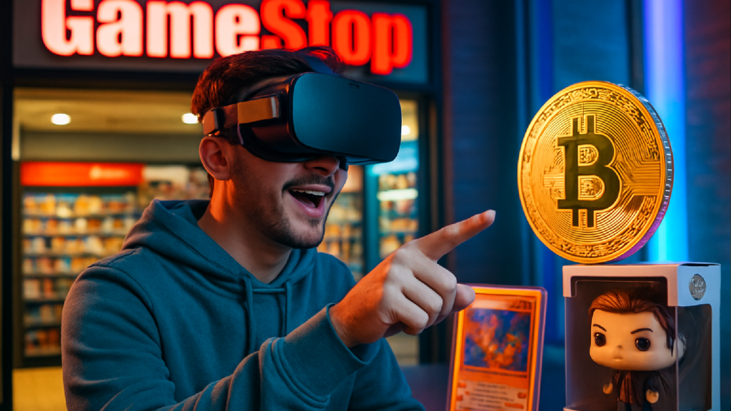Imagem ilustrativa sobre GameStop deixa games em segundo plano ao investir em bitcoin e colecionáveis