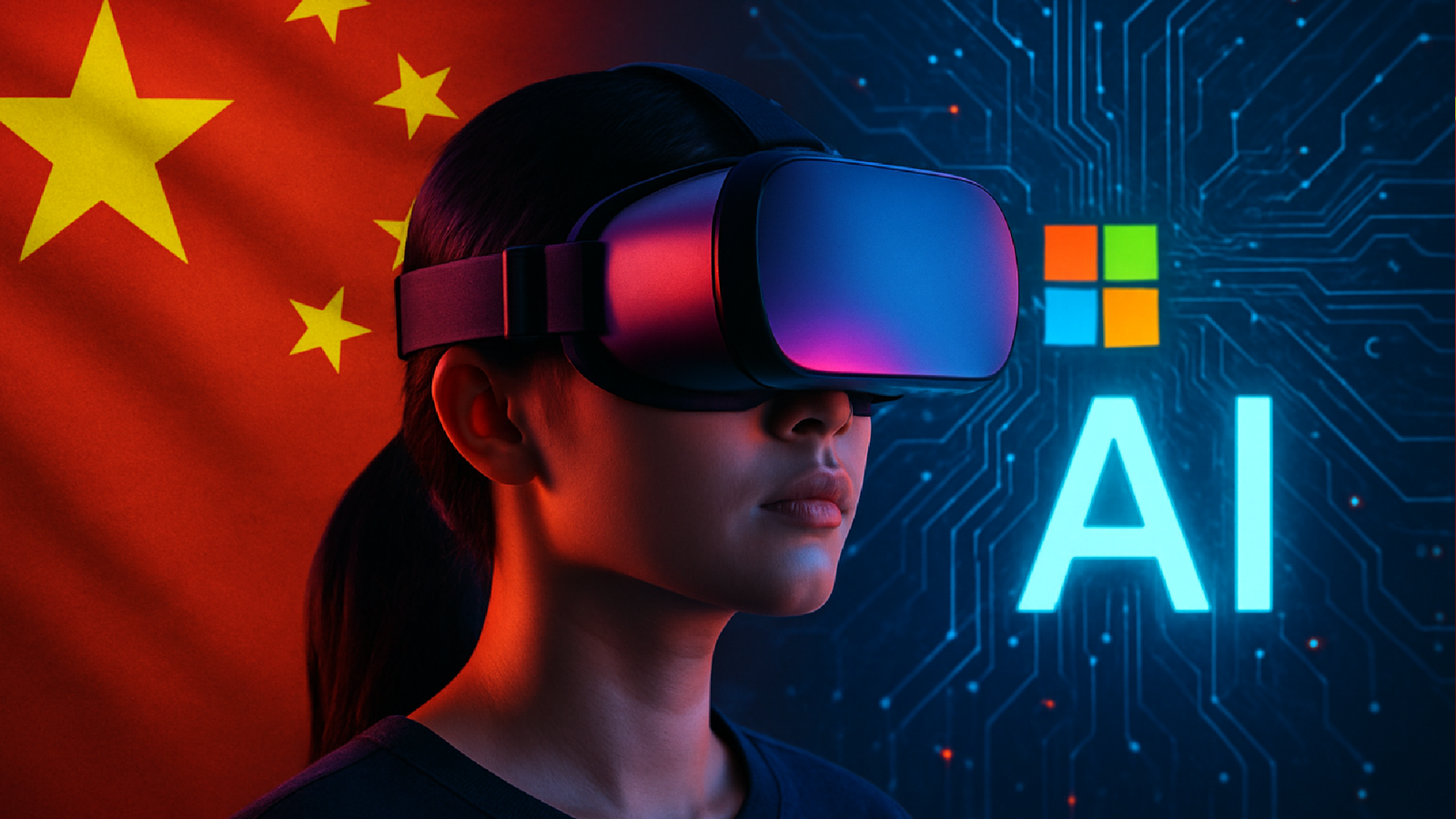 Imagem ilustrativa sobre Microsoft diz que China está vencendo corrida da IA fora do Ocidente