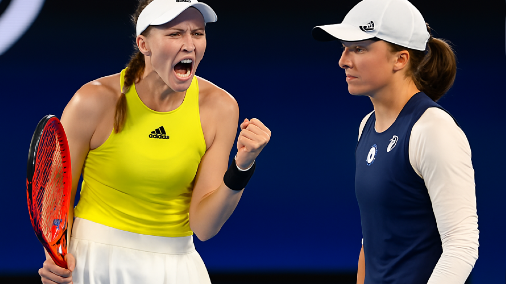 Imagem ilustrativa sobre Rybakina vence Swiatek e vai às semifinais do Aberto da Austrália