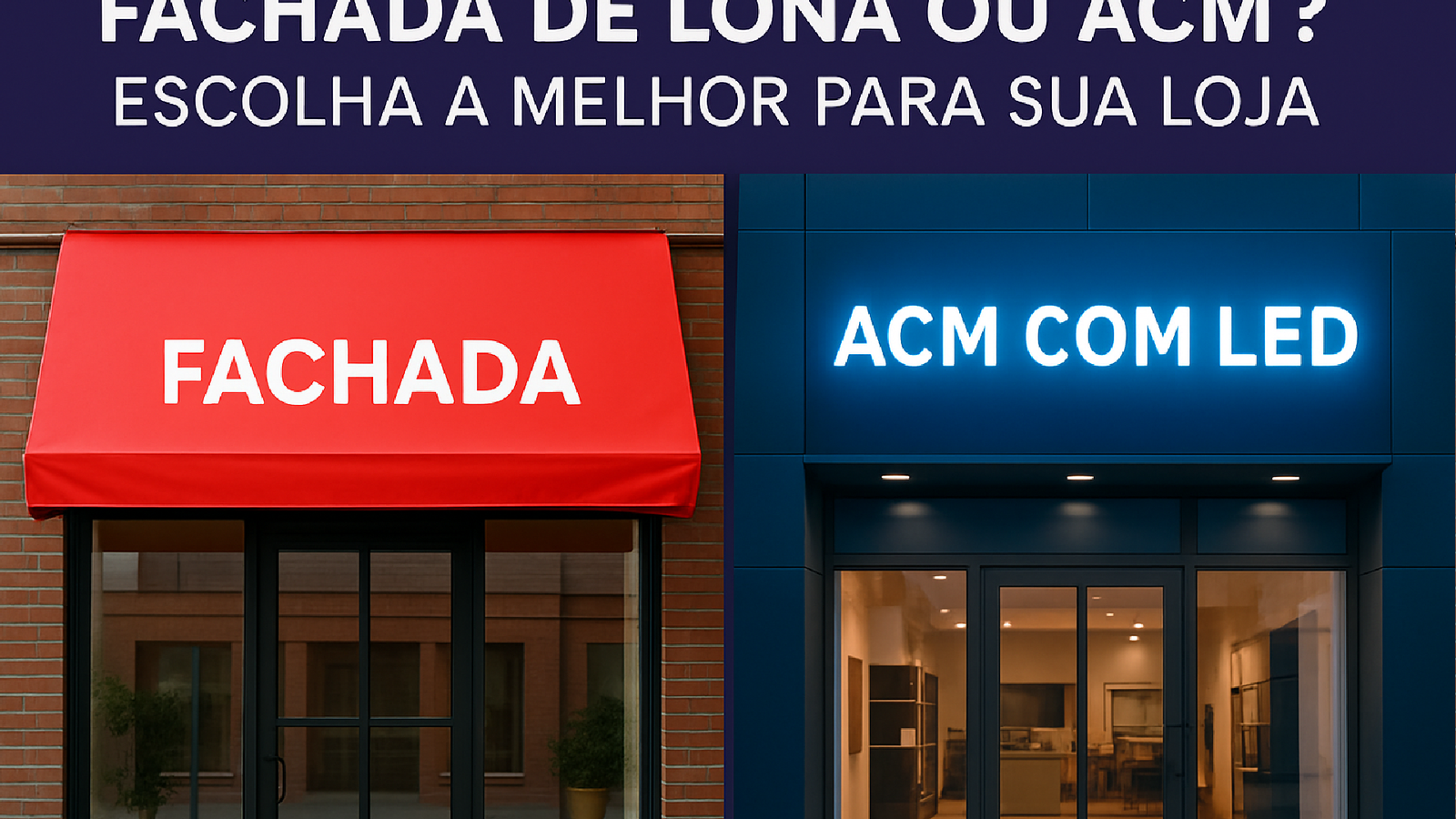 Imagem ilustrativa sobre Fachada de Lona ou ACM? Escolha a Melhor para sua Loja