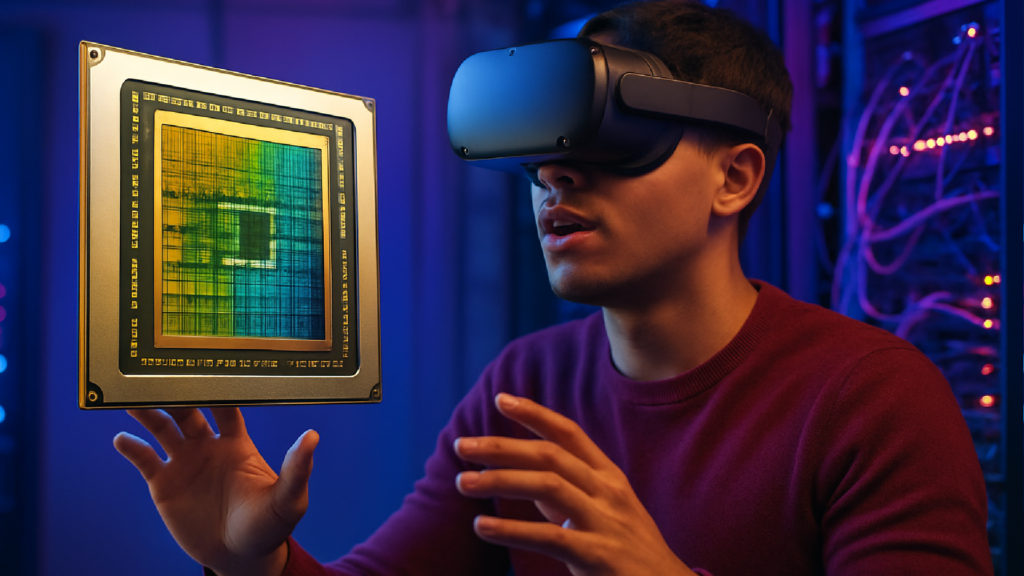 Imagem ilustrativa sobre Próxima geração de chips da Nvidia já está em plena produção, diz CEO