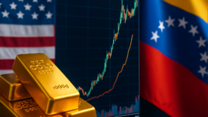 Imagem ilustrativa sobre Ouro supera US$ 4.500 a onça pela primeira vez com aumento das tensões entre EUA e Venezuela