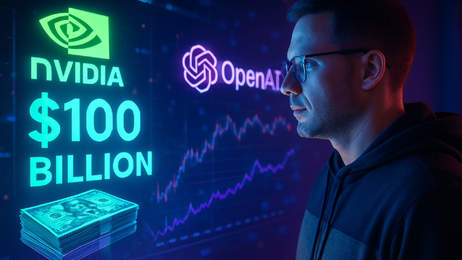 Imagem ilustrativa sobre Plano da Nvidia de investir US$ 100 bilhões na OpenAI trava após dúvidas internas, diz jornal