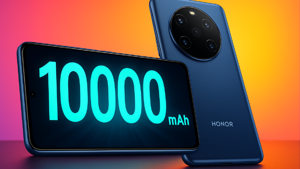 Imagem ilustrativa sobre Celular com bateria gigante de 10.000 mAh: veja como vai ficar o Honor X80