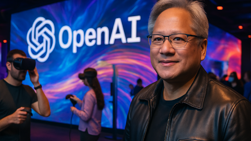 Imagem ilustrativa sobre CEO da Nvidia nega insatisfação com OpenAI e fala em investimento 'gigantesco'
