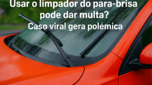 Imagem ilustrativa sobre Usar o limpador do para-brisa pode dar multa? Caso viral gera polêmica