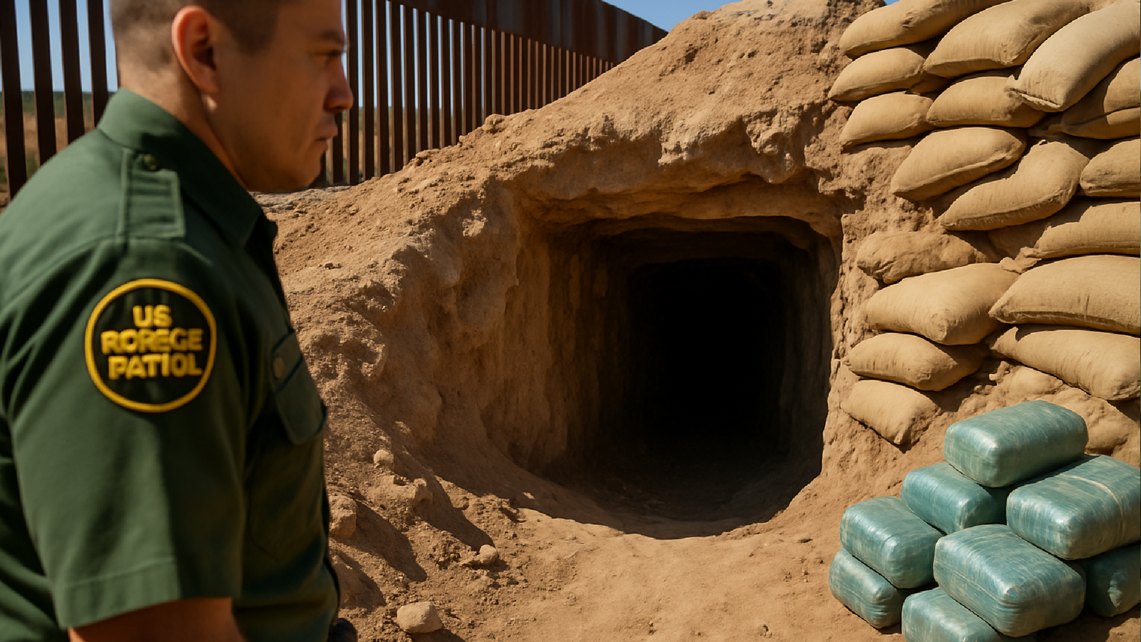 Imagem ilustrativa sobre Encontrado túnel usado para traficar drogas entre México e EUA