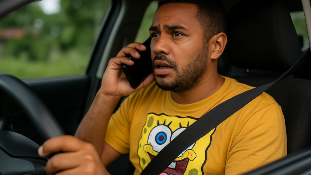 Imagem ilustrativa sobre Motorista de app sequestrado cita Bob Esponja durante ligação e é resgatado