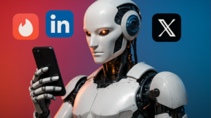 Imagem ilustrativa sobre Tinder, LinkedIn e X para IAs; conheça sites só para robôs além do Moltbook